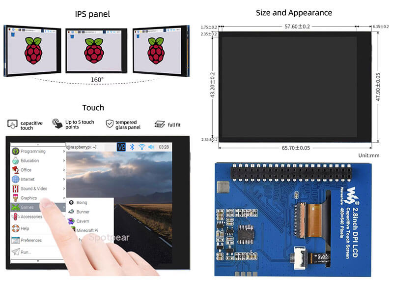 Raspberry Pi Inch Dpi Capacitive Touch Display Lcd Module